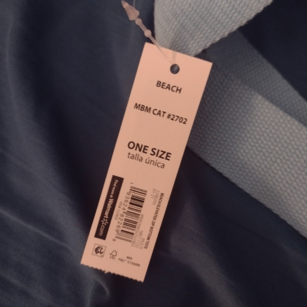 NWT No Boundaries Baby Blue & Tie Dye Oversized Insulated Zippered Beach Bag - Picture 6 of 10